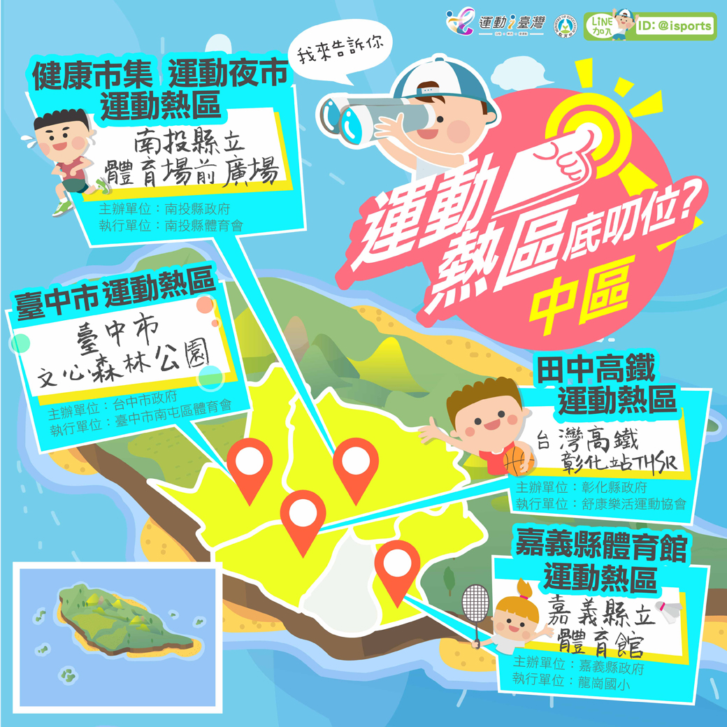 運動熱區地圖-中部