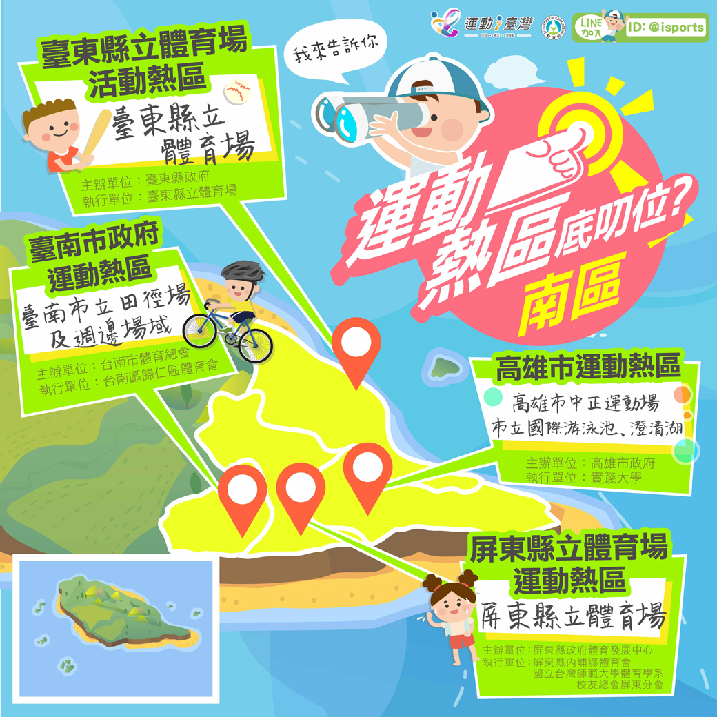 運動熱區地圖-南部